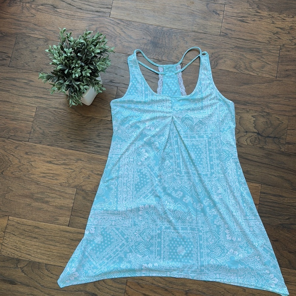 Light blue and white pajama dress / nightgown